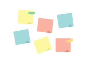 付箋によるブレインストーミングのイメージ