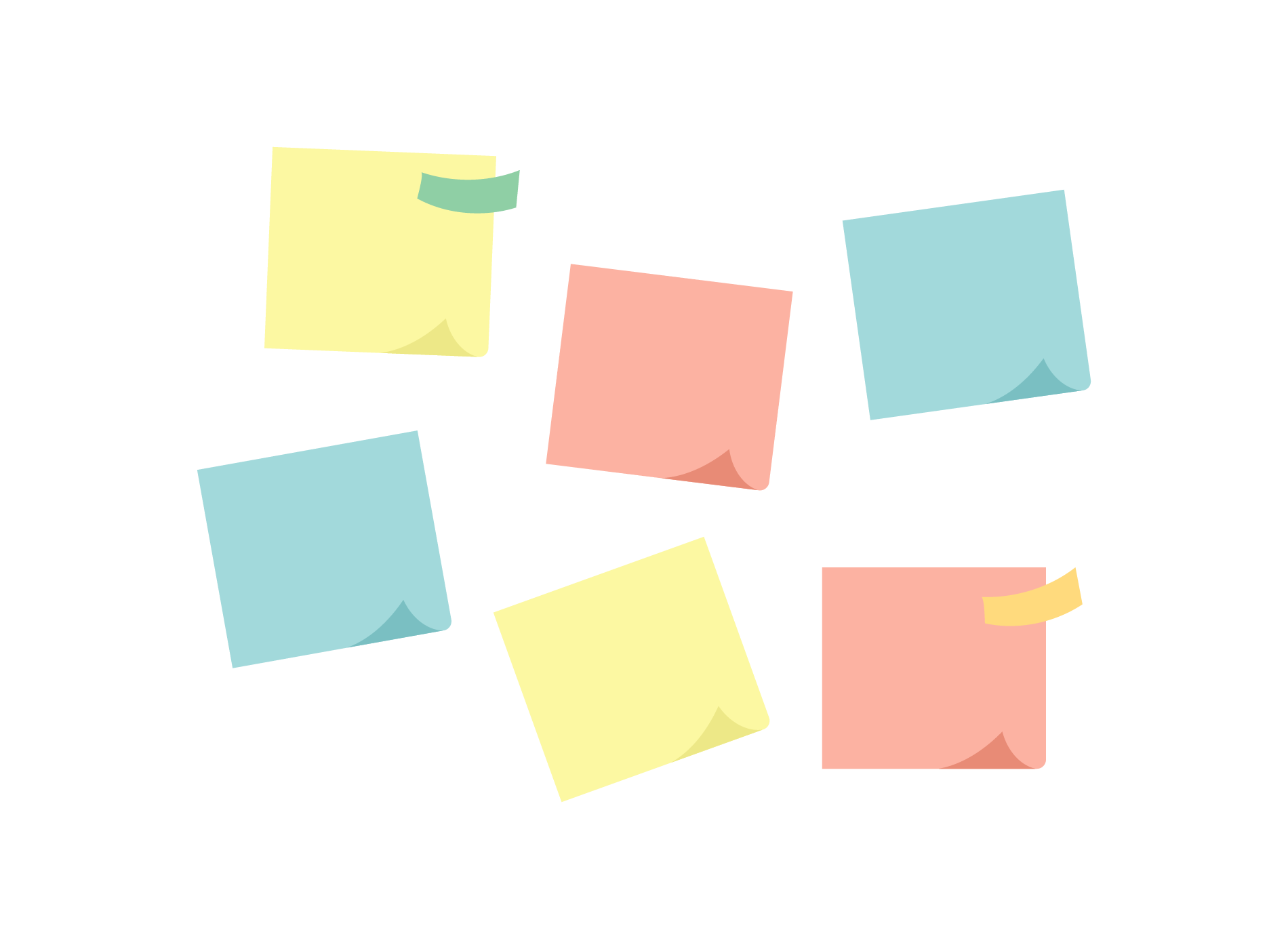 付箋によるブレインストーミングのイメージ