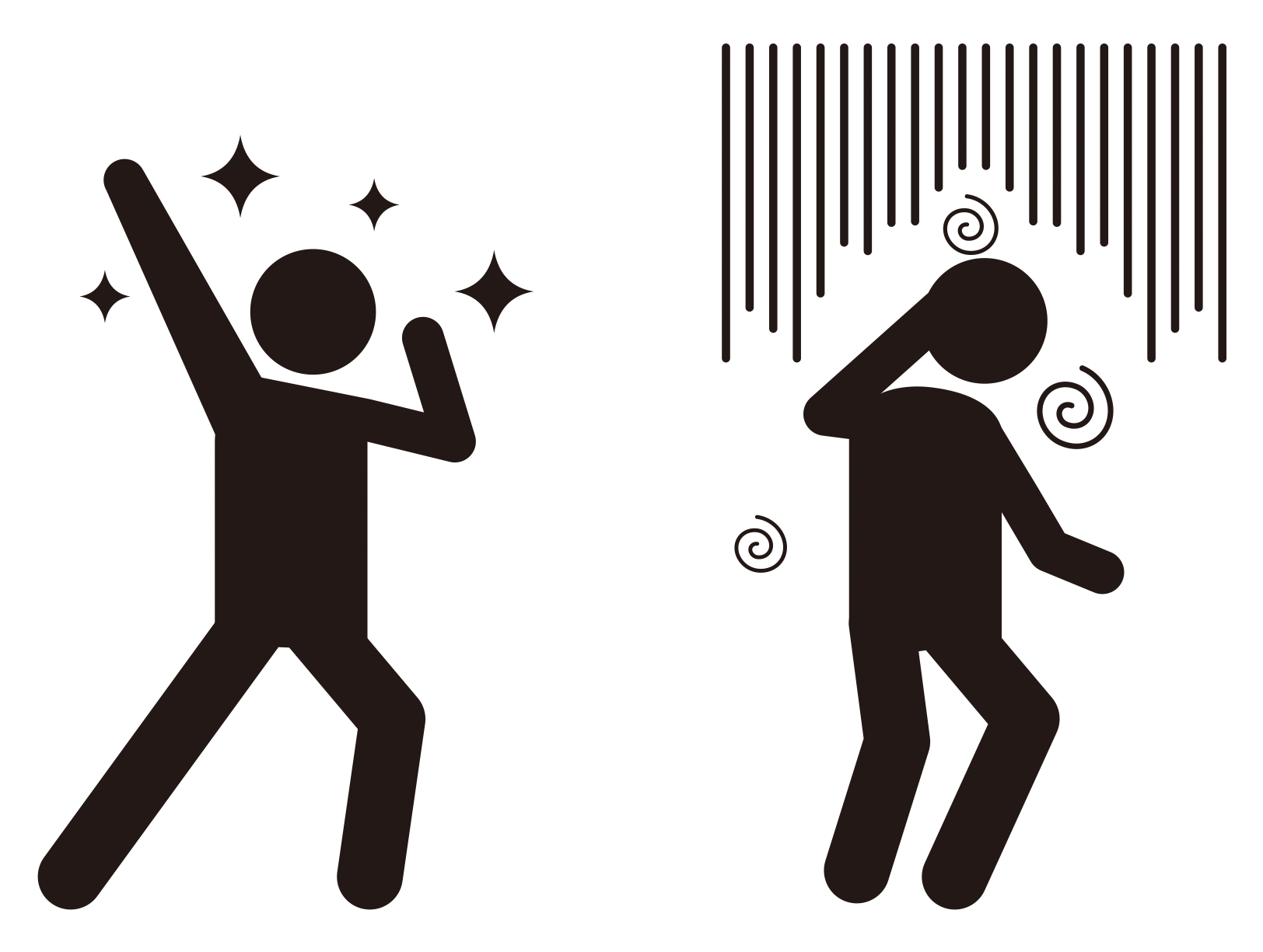 成功と失敗のイメージ